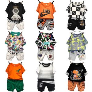 Groothandel Zomer Kinderkleding Stijlvolle Baby Jongens Kleding Sets Katoen Cuit voor Kinderen