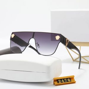 wholesale Lunettes de soleil pour femmes et hommes Lunettes de soleil à monture connectée Logo lettre V UV 400 Protection Double Beam Frame Outdoor Brand Design Cyclone Lunettes de soleil