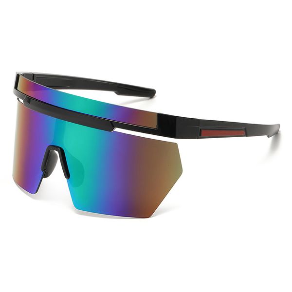 wholesale Gafas de sol polarizadas Luxurys Designers Gafas de sol para hombre Deportes al aire libre Ciclismo Espejo Moda Gafas de sol de una pieza Marco grande Sun Shade buff glasses