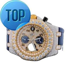 Groothandel roségouden diamanten horloge met FG-kleur verkrijgbaar tegen de beste prijs Diamond Iced Out Watch