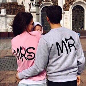 Sweats à capuche pour femmes Sweat-shirts en gros - Sweat-shirt Harajuku Fashion 2021 Imprimer MR And MRS Lovers Couples Pour Automne Hommes Femmes Survêtements1