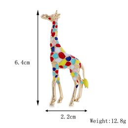 Groothandel-t kleur olie-druipende giraffe broche overdrijft heren en dames broches