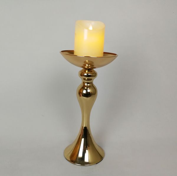 Venta al por mayor, candelabro alto dorado, cuenco de flores, candelabro cónico, juego de 3 best0765