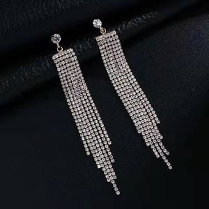 Gros-gland nuptiale mariage boucles d'oreilles pendantes pour les femmes designer de luxe coloré bling diamant danling boucle d'oreille bijoux de fiançailles cadeaux