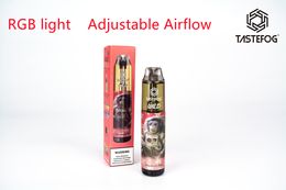 Vente en gros Tastefog Wild 7200 Puff Jetable Vape Pen 15ml 2% 5% 850mAh Batterie Rechargeable 10Flavors En Stock