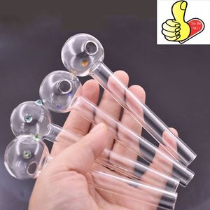 Gros épais capiteux coloré 12 cm fumer main pipe verre brûleur à mazout tuyaux avec équilibreur pour fumer avec grande boule de 30 mm