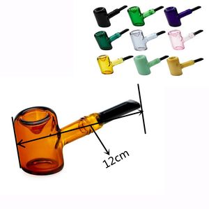 Gros épais capiteux verre marteau tabac pipe coloré 12 cm haute qualité barboteur pomme de douche percolateur bongs portable eau dab rig bong tuyaux