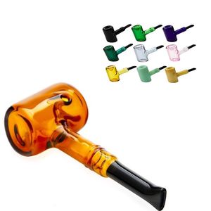 Gros épais capiteux verre marteau tabac pipe coloré 12 cm haute qualité barboteur pomme de douche percolateur mini portable eau bong dab rig tuyaux