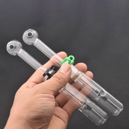 Groothandel Dikke heady Glass Oil Burner Collectors Kit 14 mm mannelijke rookstrooppijpen met Keck -clips voor water Dab Rig Bong Pipe