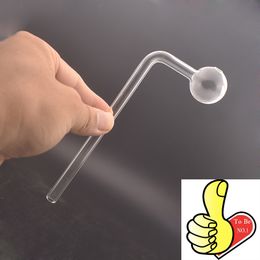 Gros épais capiteux fumer des tuyaux de paille 13 cm épais capiteux tuyau de brûleur à mazout en verre Pyrex tige descendante pour l'eau du pénis dab rig bong et acrylique Toppuff