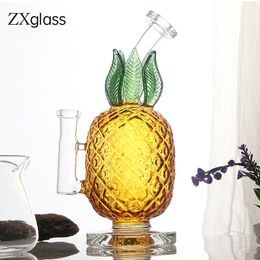 Groothandel Dikke ananas Bongs Glas Glas uniek ontwerp voor waterpijpen 7 inch Rookpijpen Bong Bubblers Mimi Dab Rig Multi-kleuren waterleidingen met 14 mm trechterkom