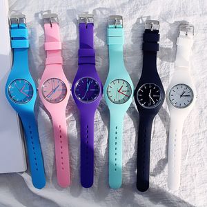 Groothandel dunne geneva ge.neva snoep kleur siliconen horloge dames student jelly casual siliconen horloge ...