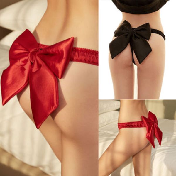 Gros-Thong G-string 2019 New Summer Bow Back Fancy Soft Briefs Costumes Culottes Cadeau