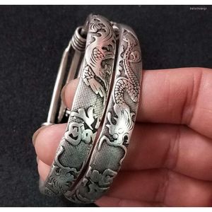 Bijoux artisanal de style National Tibetan Silver National Style Dragon Phoenix Foot Foot