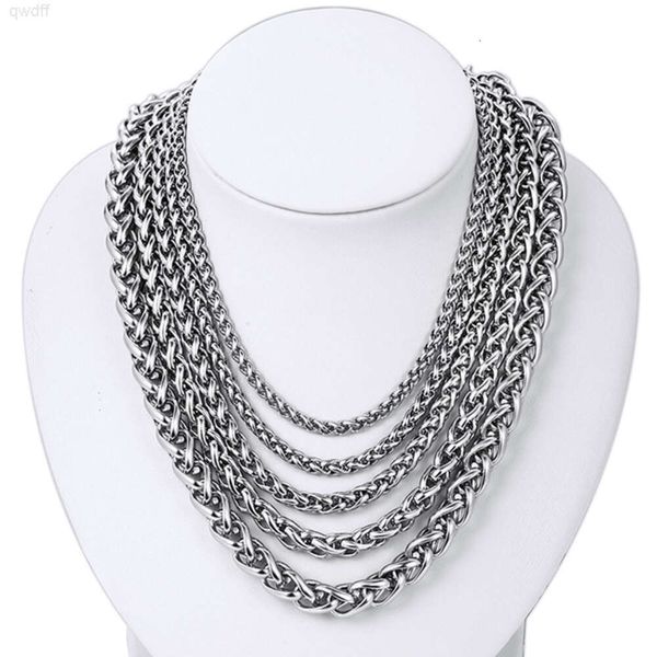 Collier de chaîne de quille en acier titane, chaîne en acier inoxydable, chaînes de clavicule pour hommes et femmes, vente en gros