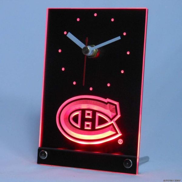 Wholesale-tnc0540 Horloge LED 3D de table des Canadiens de Montréal
