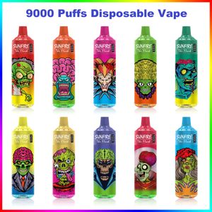 En gros Tnornado 8000 9000 10000 Puff Disposable Vape Original Sunfire Switzerland Hot Vendre pas cher E Zig Puffs 10000 Charger E Kits de cigarette Ispock Bar Vapor