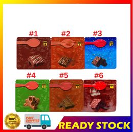 wholesale Top 600MG Brownie INFUSÉ EMBALLAGE COMESTIBLES SACS MYLAR velours rouge moelleux caramel fudge brownies chocolat emballage comestible sachets sac d'emballage anti-odeur