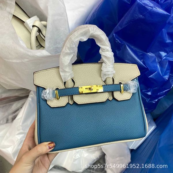Vente en gros de sacs fourre-tout Bojin originaux boutique en ligne Tag lock Sac en cuir de litchi couleur bonbon pour femme porté à la main avec un vrai logo