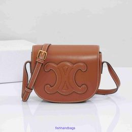 Groothandel Top Originele Celins's Tote Bags Online Shop Factory Outlet Tote te koop Nieuwe triomfchal Arch echt lederen zadel Baghide met echt logo