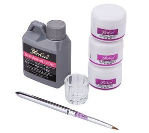 Draagbare Nail Art Tool Kit Set Crystal Powder Acrylic Liquid DAP-schotel