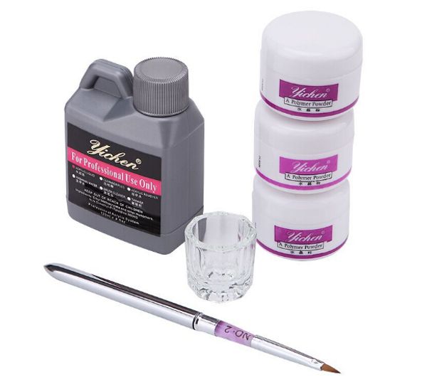 Tragbares Nail Art Tool Kit Set Kristallpulver Acryl Flüssigkeit Dap Pen Dish