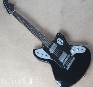 Guitare électrique Ja-guar noire, vente en gros, qualité supérieure, Custom Shop, 2022