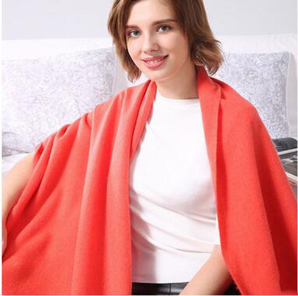 Großhandels-Top-Qualität Damen 100% Wollschals Koreanischer Stil Feste Quaste Schals Schal Herbst Winter Warmer Wollschal Pashmina