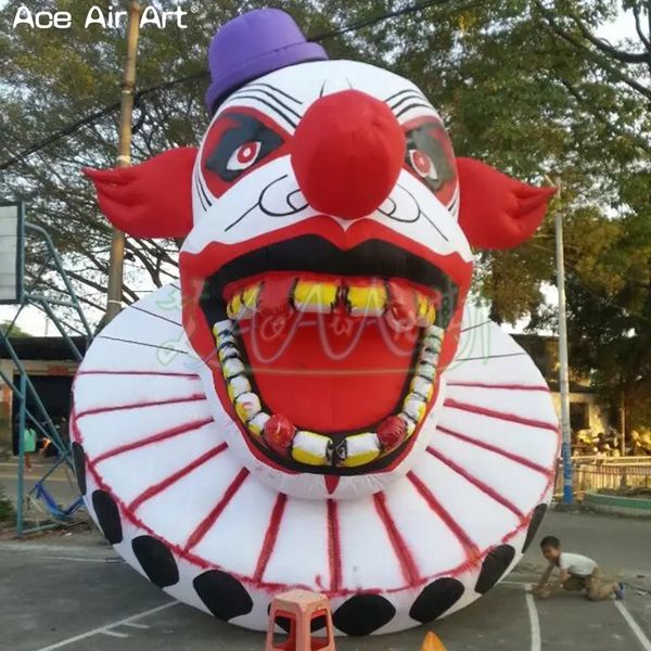 Vente en gros de la décoration d'Halloween Modèle de clown gonflable fantôme de clown debout avec des extensions gratuites de base et du ventilateur par Ace Air Art