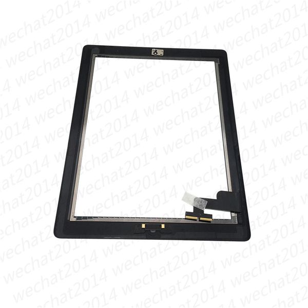 Panneau de verre à écran tactile en gros avec numériseur pour iPad 2 3 4 noir et blanc livraison gratuite