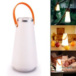 Groothandel-touch schakelaar draagbare lantaarn opknoping tent lamp USB oplaadbaar nachtlicht voor slaapkamer woonkamer camping met USB-kabel