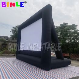 wholesale Touring 10mWx8mH (33x26ft) Grand écran de cinéma gonflable extérieur, écrans de cinéma à projection arrière à vendre décoration de ballon à air jouets publicité sportive