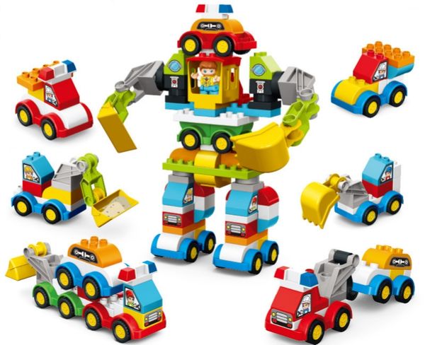 Jouets en gros blocs de construction personnalisés voiture de guerre spatiale 6IN1 150w transformateur 5s Robot véhicule de construction enfant jouet modèle de voiture construire vaisseau spatial jouet pour enfants cadeau de noël