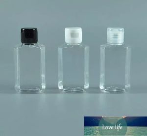 wholesale Bouteilles transparentes Mini bouteille en plastique de voyage avec capuchon rabattable 60 ml clair six bouteilles filp bouteilles d'échantillon de maquillage désinfectant pour les mains