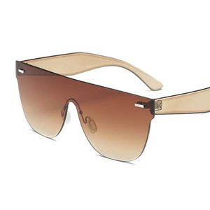 Venta al por mayor-Transparente Color caramelo Gafas de sol sin montura Tonos cuadrados para mujeres Plástico fino Moda de lujo Amarillo Rosa Púrpura Gafas de sol