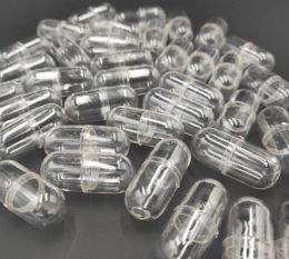 groothandel transparante capsule shell plastic pil container Medince pil cases geneeskunde fles spliters snelle verzending zz