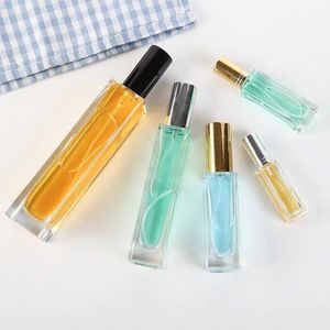 Groothandel transparant glazen parfumfles rechthoekige split spuitfles 5 ml 10 ml draagbare cosmetische splitfles