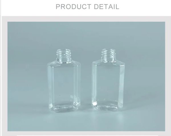wholesale Botellas de embalaje transparentes Mini botella de plástico de viaje con tapa abatible 60 ml botella transparente de seis filtros desinfectante para manos botellas de muestra de maquillaje Todo fósforo