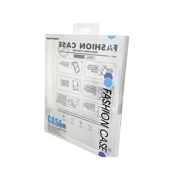 Boîte d'emballage en PVC transparent en gros pour Apple pad 2 3 4 Tablet PC 12,9 pouces Housse en cuir Boîtes d'emballage