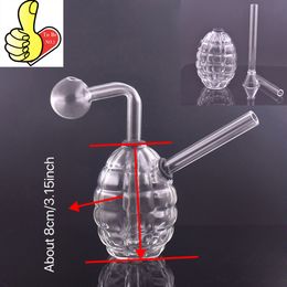 Groothandel Travel Granaat Bubbler Glasolie Olie Pijp Bong Mini Hand Water Tabakspijpen Hookahs Dab Rig bubblers voor roken