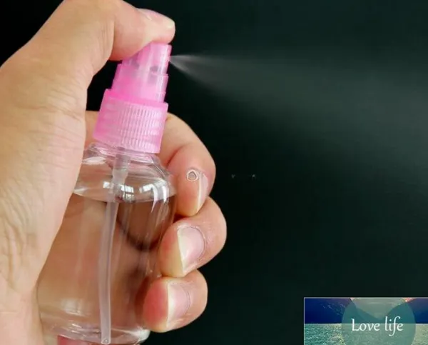 Venta al por mayor atomizador de Perfume de plástico transparente de viaje pequeño MIni botella recargable de aerosol vacío Color aleatorio 30ml 50ml 100ml