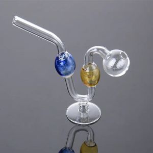 Barboteur Unique de fumée, tuyaux en verre brûlant à la main, brûleur d'huile en verre Pyrex, petit tuyau, accessoires pour fumer BJ, vente en gros