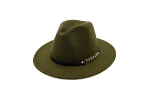 Vente en gros unisexe feutre de laine Fedora chapeaux pour femmes Vintage large bord hommes Fedoras casquette et chapeau de Jazz Panama chapeau formel