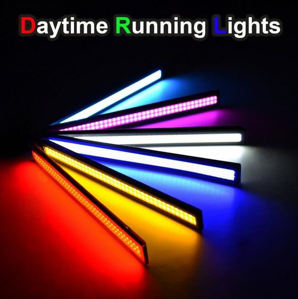 wholesale mise à jour Ultra Bright LED Daytime Running lights DC 12V 17cm Étanche Auto Car DRL COB Conduite Brouillard lampe style de voiture