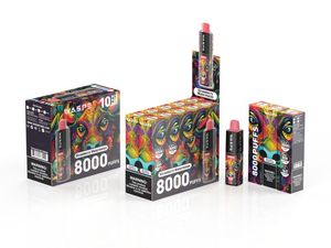 Großhandel Vape Pen Waspe Puff 8000 Puffs 8k 10 Farben Verdampfer kostenloser Versand ohne zusätzliche Kosten Vape Einweg-Puff Vaper auswechselbare Vapes