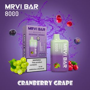 Vapes desechables Mrvi Bar 8000 Puff Vape Pod cigarrillo electrónico al por mayor con bobina de malla de 15 ml 8k Puffs cigarrillo electrónico al por mayor