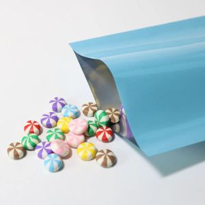 Varietà all'ingrosso di formati 100pcs bustine termosaldabili blu lucido sacchetto di conservazione degli alimenti sacchetti di alluminio Mylar