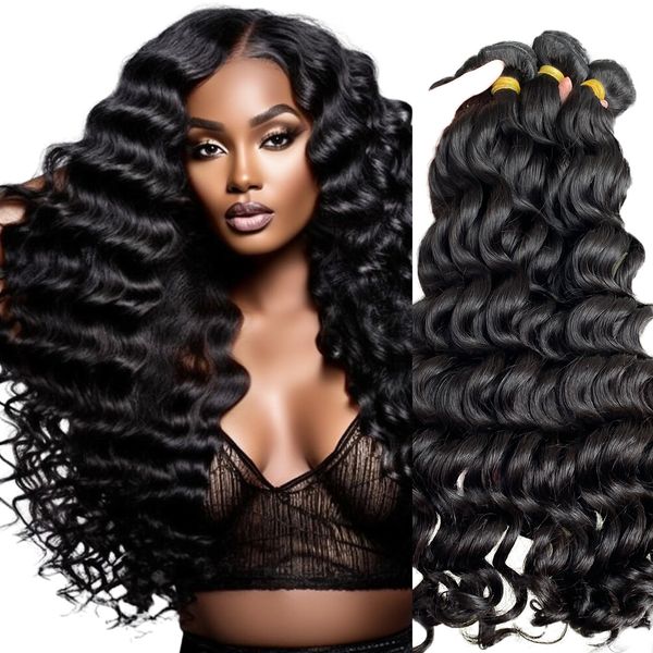 Gros vendeur vague naturelle bouclés cheveux humains bruts bundles 3 pièces de qualité supérieure mode ondulé péruvien indain cambodgien brésilien vierge extensions de cheveux