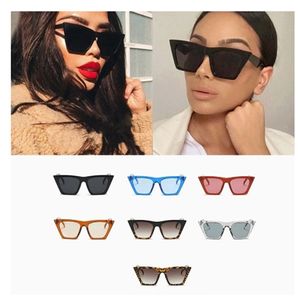 Lunettes de soleil carrées noires Vintage pour femmes, verres de soleil plats dégradés de marque pour hommes rétro léopard marron nuances Uv400 en vrac, vente en gros