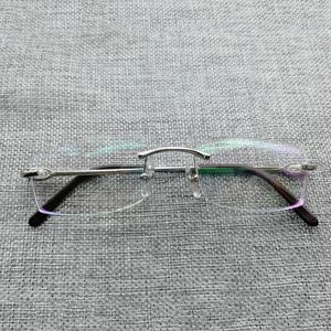 Gros-Vintage lunettes de soleil sans monture hommes lunettes claires cadre lunettes de luxe nuances lunettes de mode Oculos Gafas pour la conduite de pêche 011